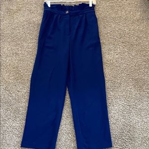 Loose blue casual work pants